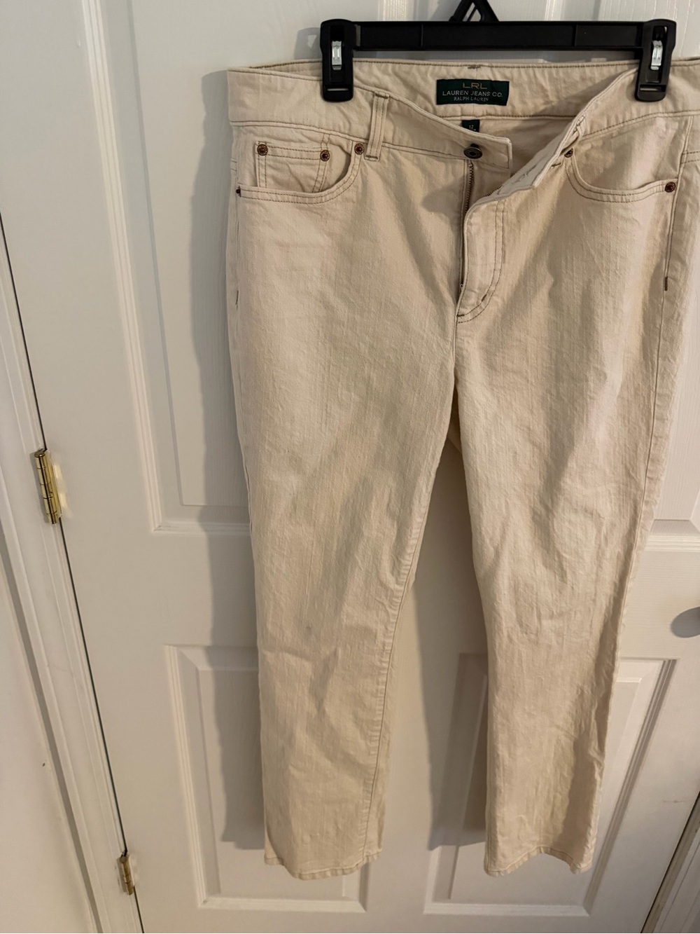 Lauren Ralph Lauren Neutral-Cream Straight Jeans